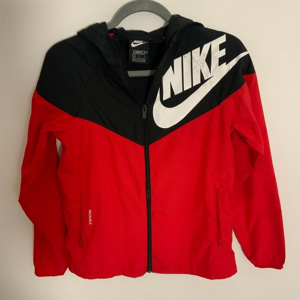 Nike Packable Red and Black Nike Jacket Read Description