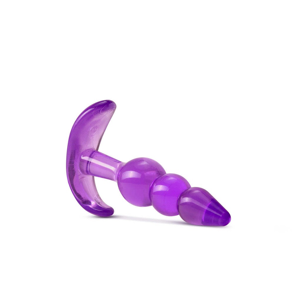 Blush B Yours -Triple Beaded See Through Soft Flexible Easy Insertion Butt Plug
