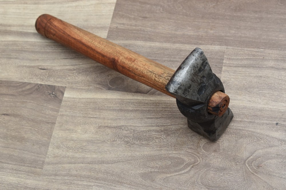 Blacksmith Hammer Iron Handforged Wood Working Square Head Hammer Tool Workshop