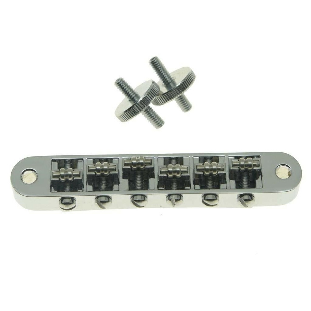 *NEW Roller Saddle BRIDGE M4 Threaded Post for Gibson TuneOMatic Les Paul Chrome
