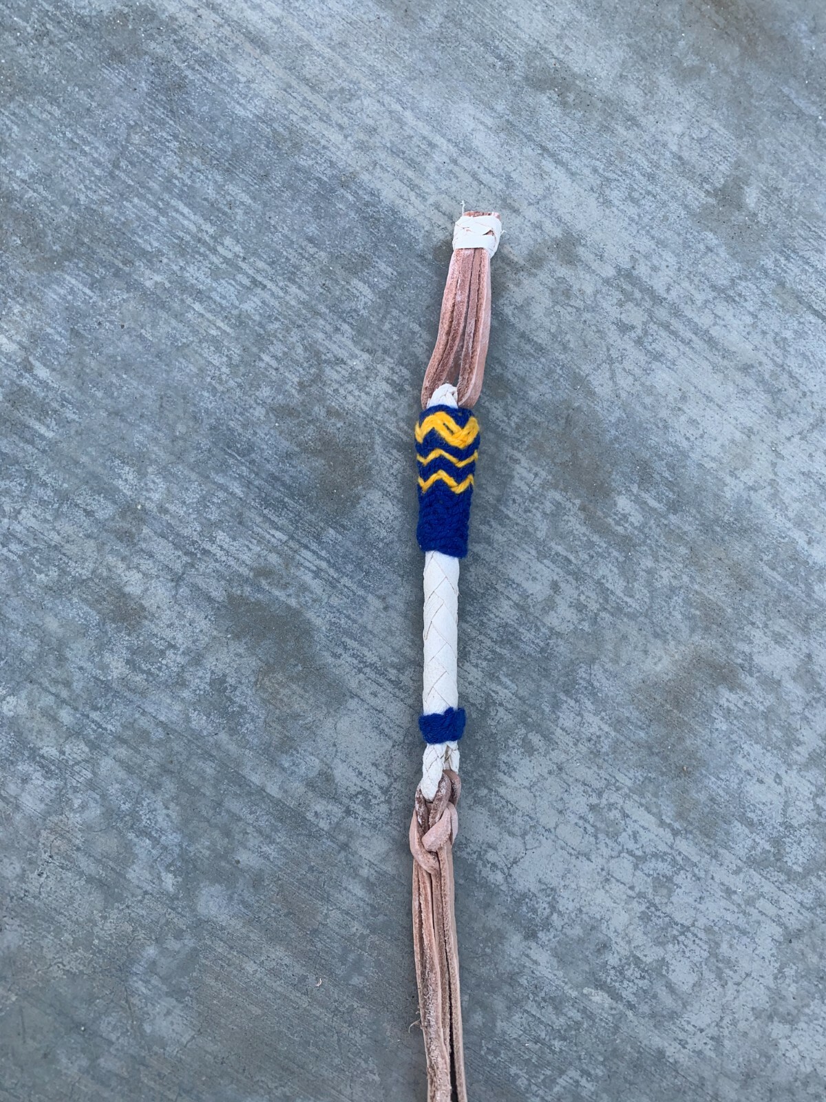 12" Keychain Style Horse Quirt, Cuarta Charra Estilo Llavero Cuartita de Cuero