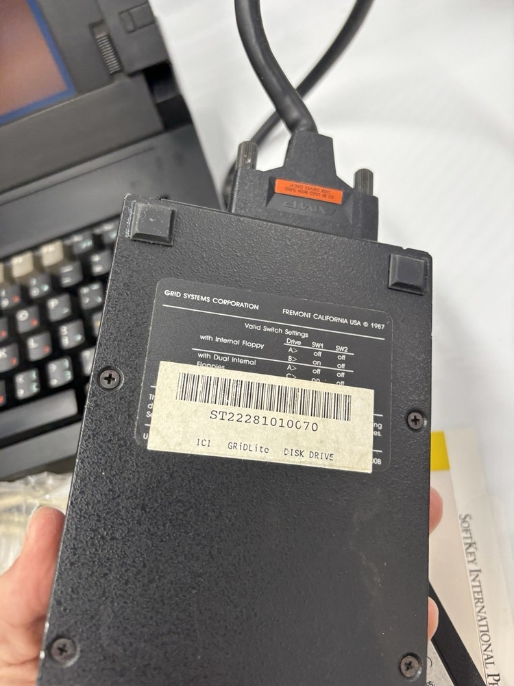 Grid Systems GRiDLITE XL - Vintage Computer - With External Drive As Is