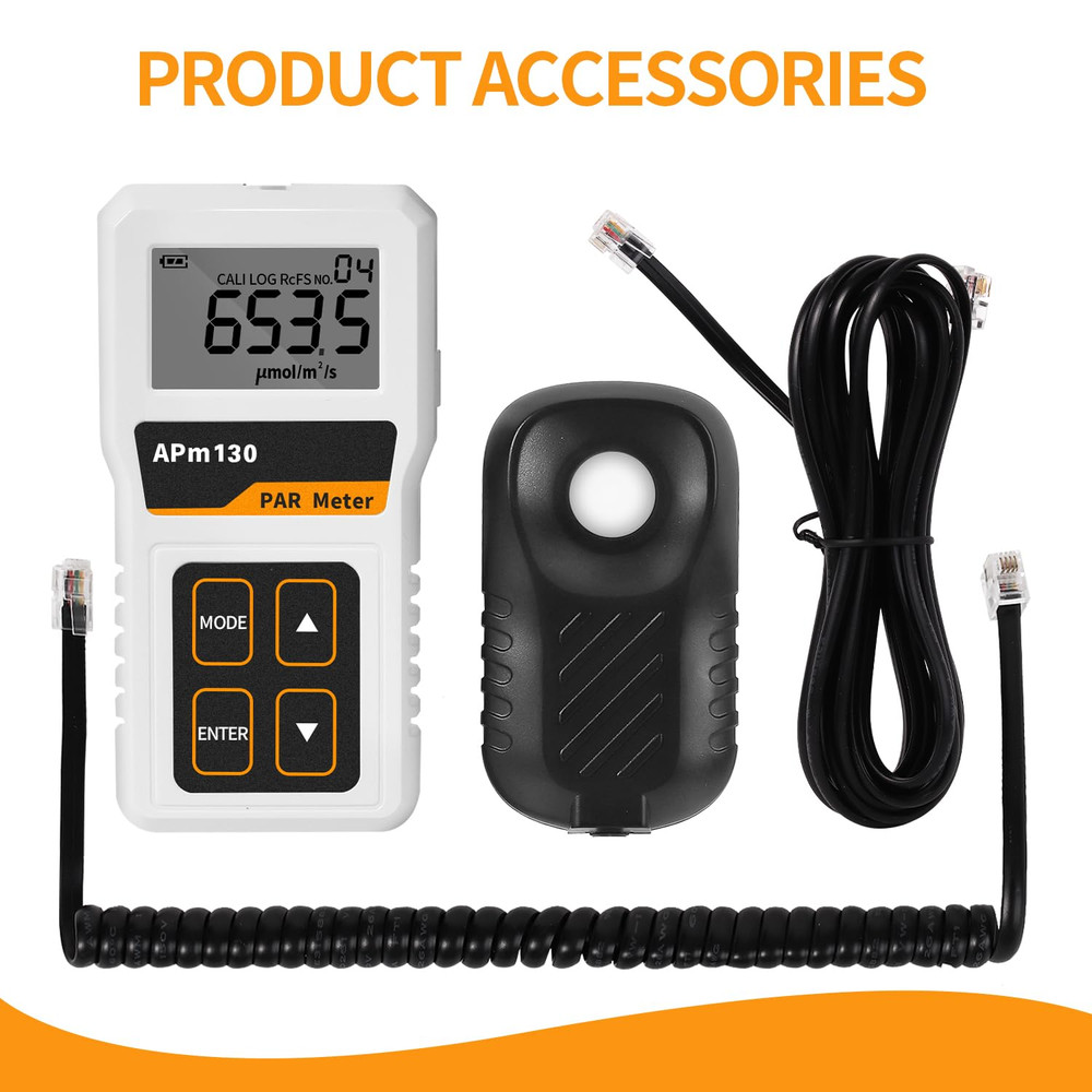 PAR Meter for LED Grow Lights,High Precision and Split Design PPFD Meter with 40