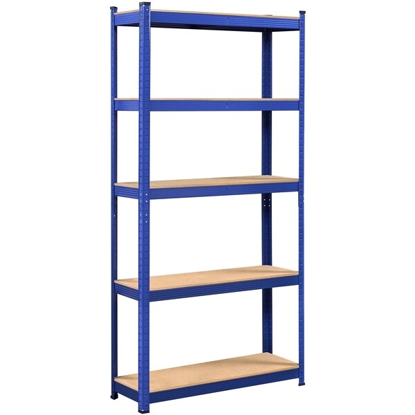 5-Tier Heavy Duty Metal Shelving Unit Garage Shelves Utility Rack Adjustable