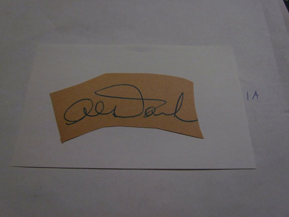Al Dark Autographed Cut on Index Card