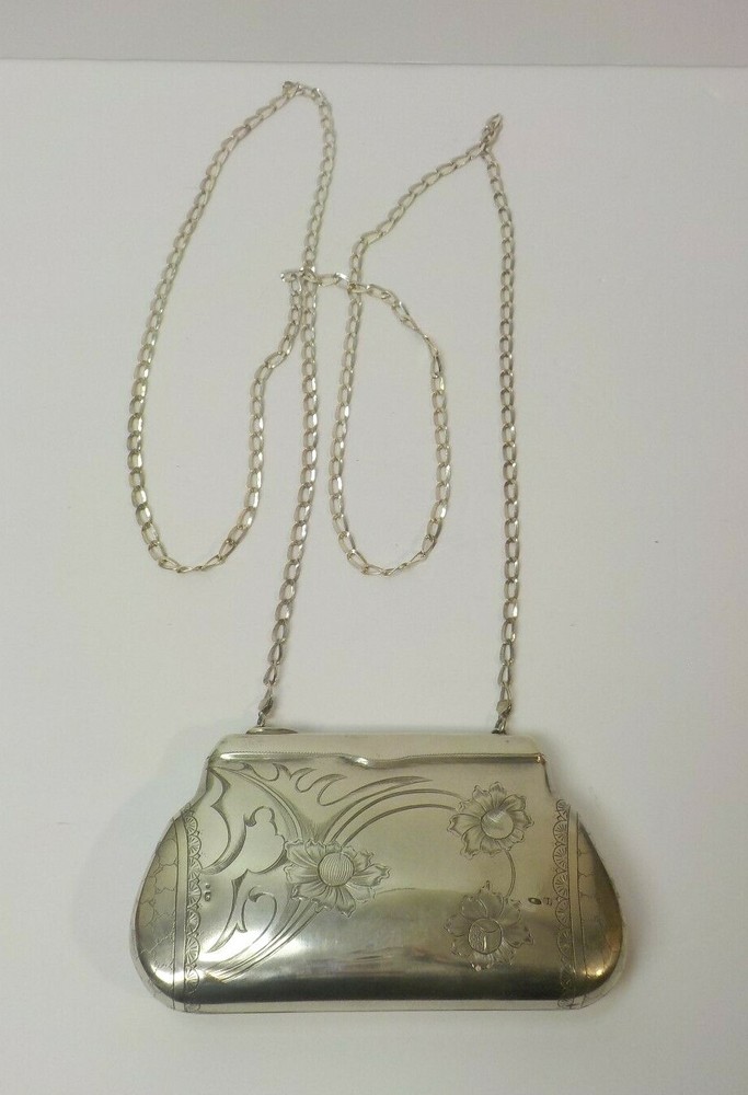Antique Russian .800 Silver Handbag, c. 1900, Monogram