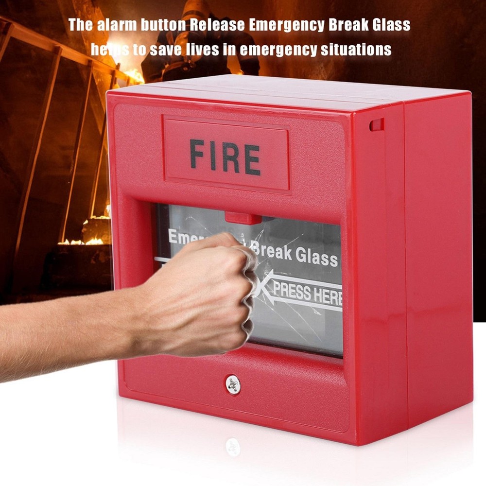 24-220VDC Emergency Button Fire Alarm Door Break Release Glass Exit Switch Kit s