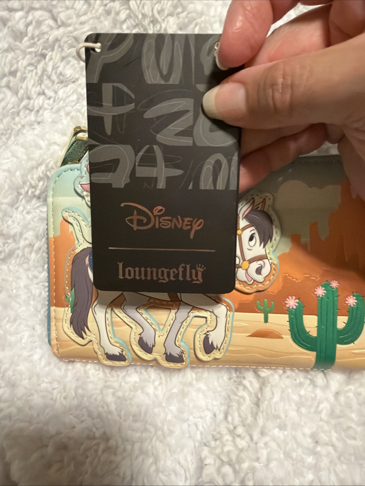 Loungefly Disney Western Mickey and Minnie Horse Ride Zip Around Wallet NEW
