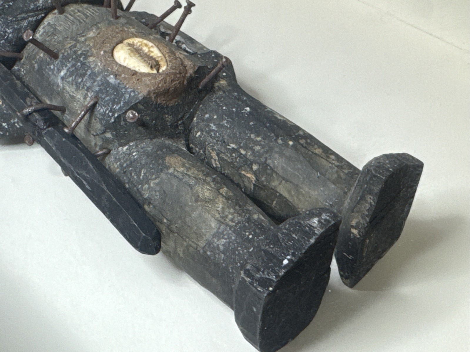 Antique African Bakongo Nkisi Nkondi Statue Nail Fetish Congo Africa FRAMED