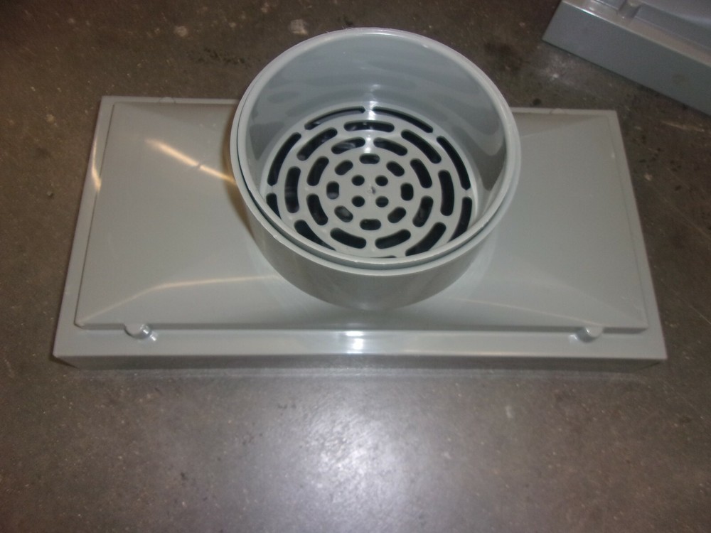 nds 12 INCH LONG FLOOR DRAIN CENTER DUMP PLASTIC WITH INSERT