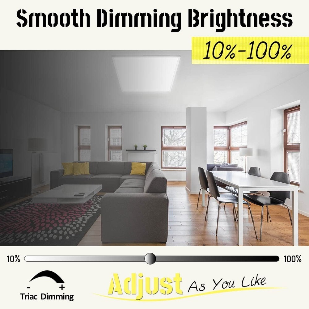 4 Pack 2x2FT LED Flat Panel Light 48W Drop Ceiling Commercial Office Home Lights