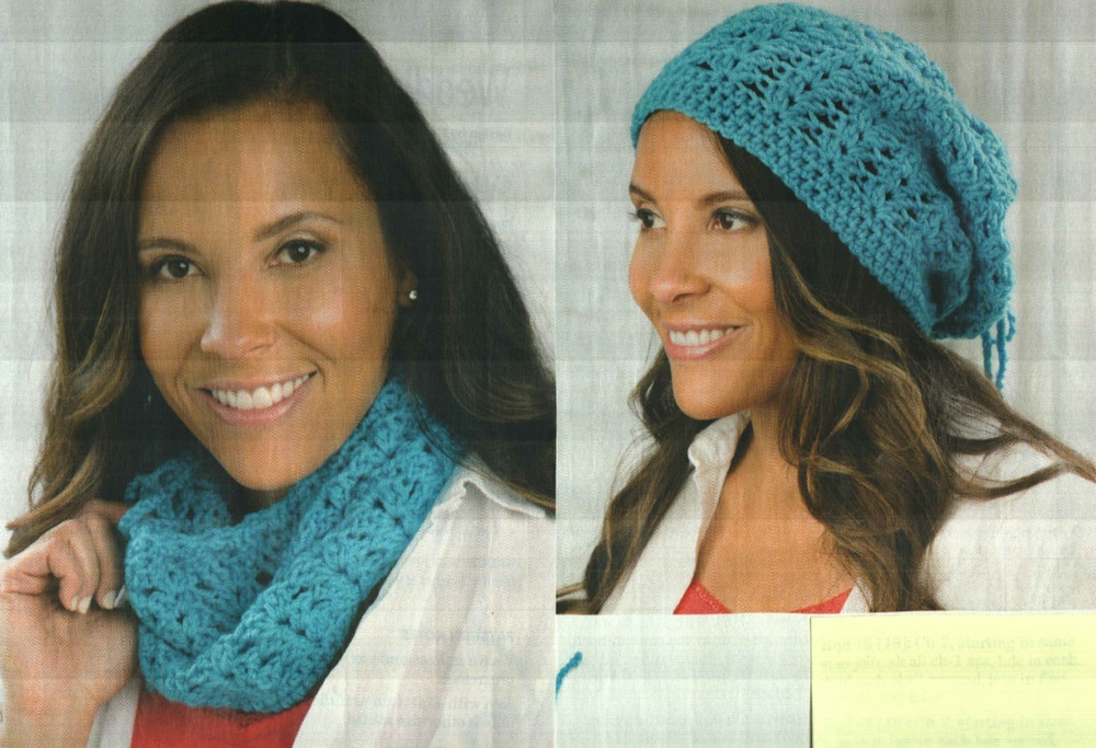 ALWAYS WARM COWL OR HAT 2 SIZES WOMEN'S CROCHET PATTERN INSTRUCTIONS