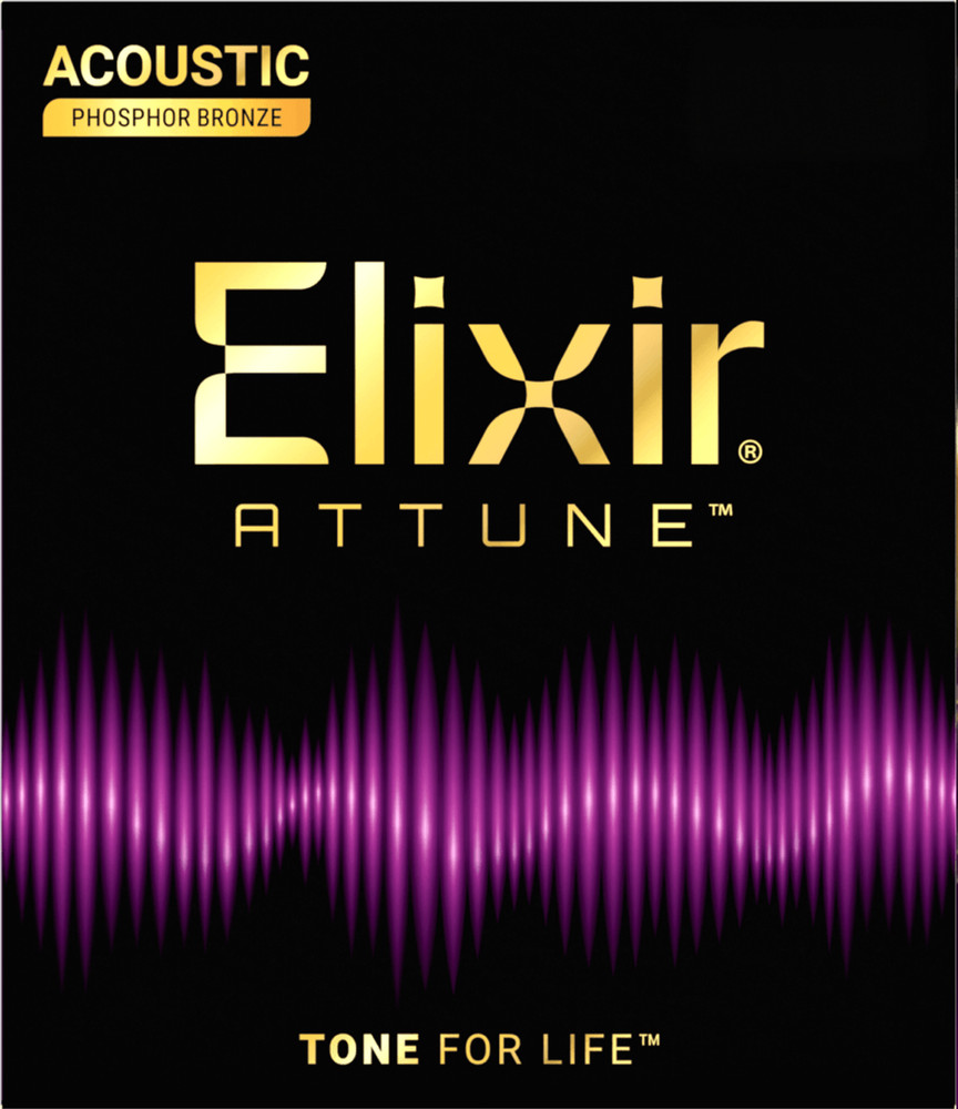 Elixir Strings  Attune Phosphor Bronze Acoustic Guitar Strings - .012-.053