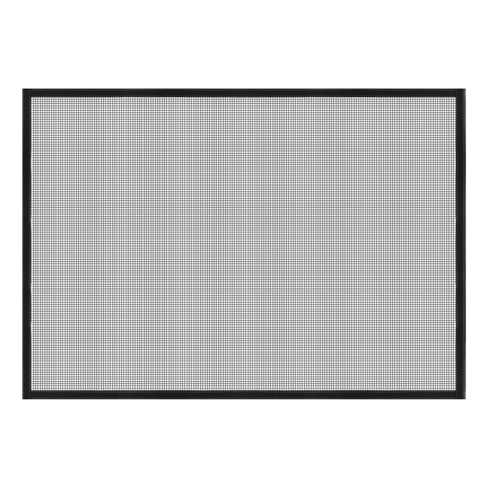 Window Screen Mesh, 47" x 59" Fiberglass Net Mesh Black Frame Hook and Loop