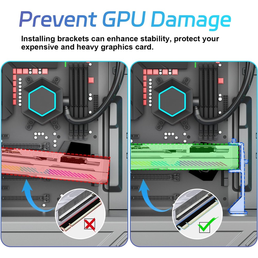 GPU Support Bracket, Graphics Card Support, GPU Brace, Video Card Holder Brac...
