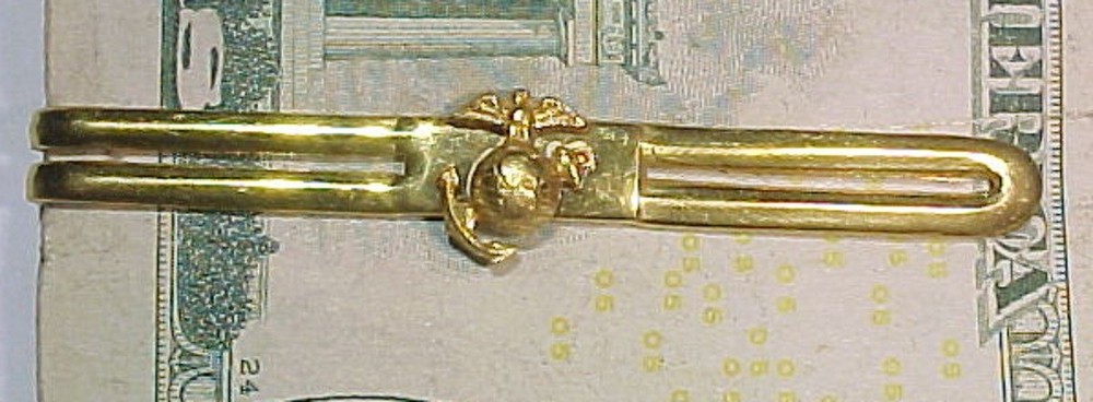 WW2 Marine Corps 37 Pattern EGA Sterling Money Clip - USMC