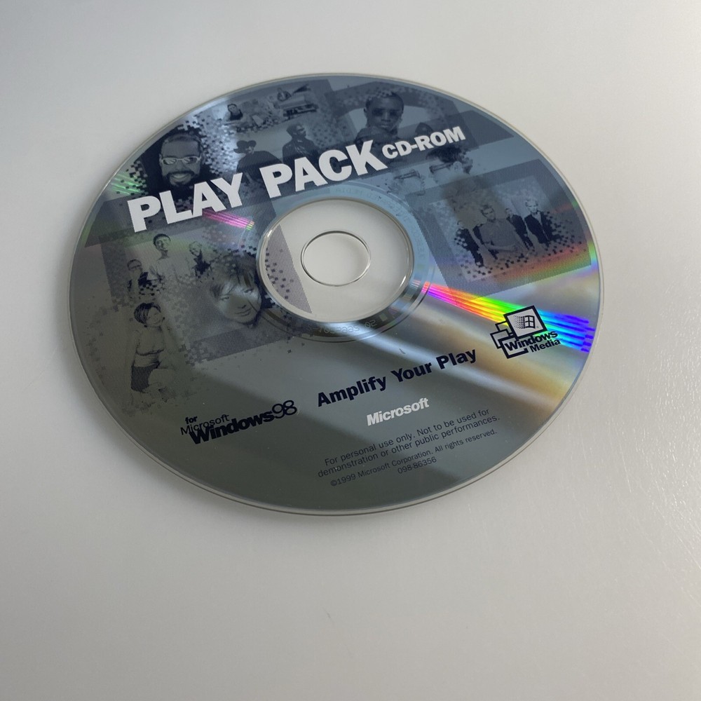 NEW! Play Pack CD-ROM Microsoft (1999) PC Software CD Disc h2997