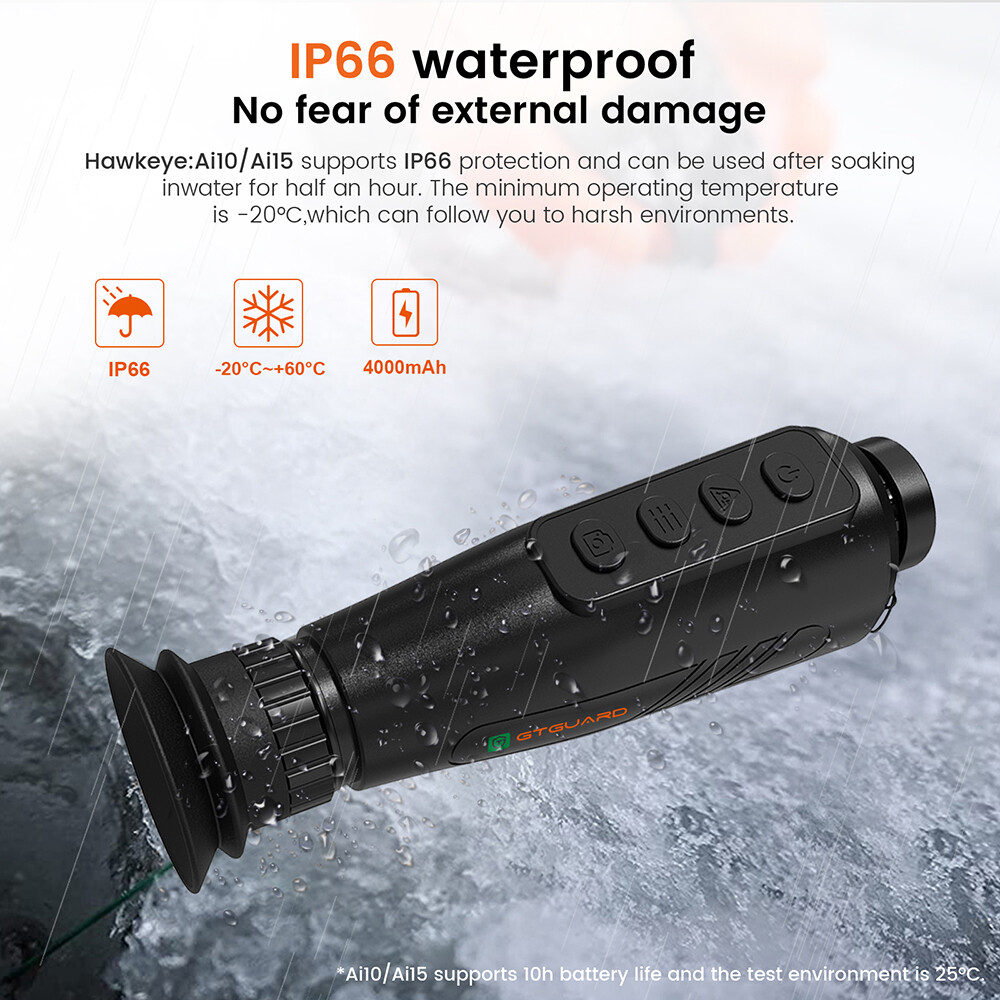 GTMEDIA Thermal Monocular for Hunting 384x288 (AI Super Resolution) 50Hz 8×Zoom