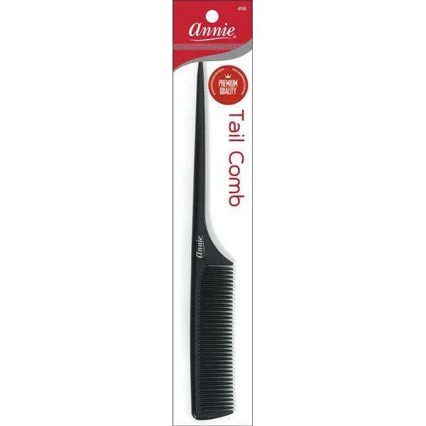 Annie #16 Rat Tail Comb Black