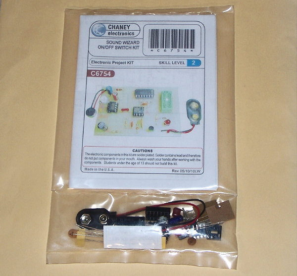 SOUND WIZARD On-Off clapper control kit - UNBUILT electronic switch project set