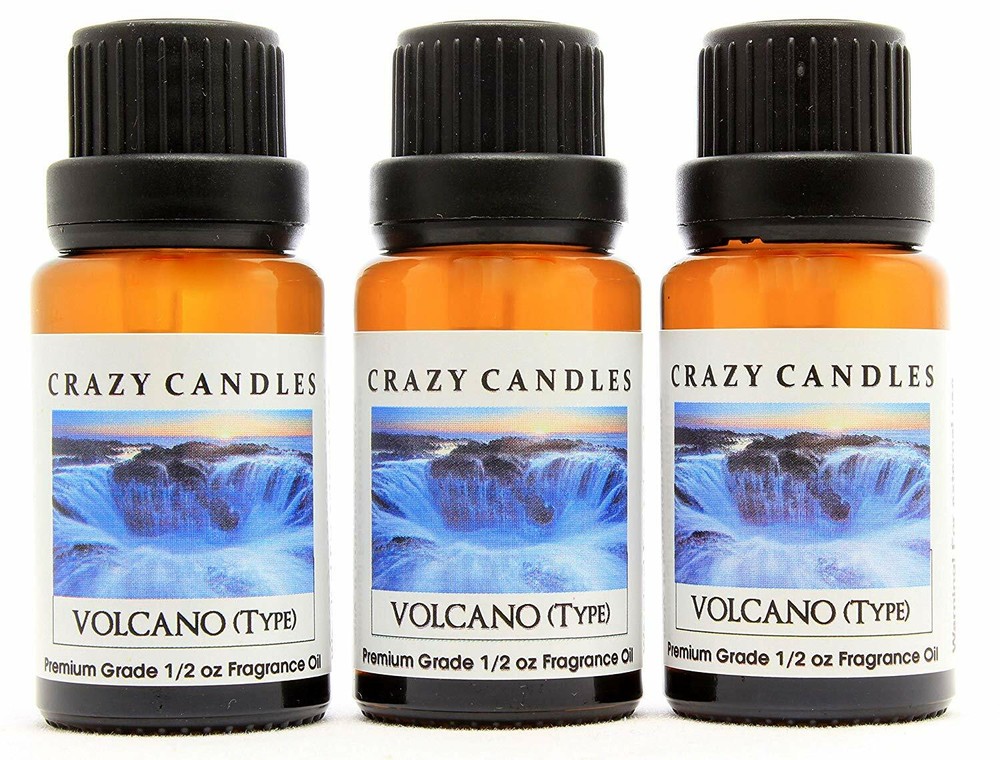 Volcano (Type) 3 Bottles 1/2oz Each (15ml) Premium Grade Fragrance Diffuser Oil