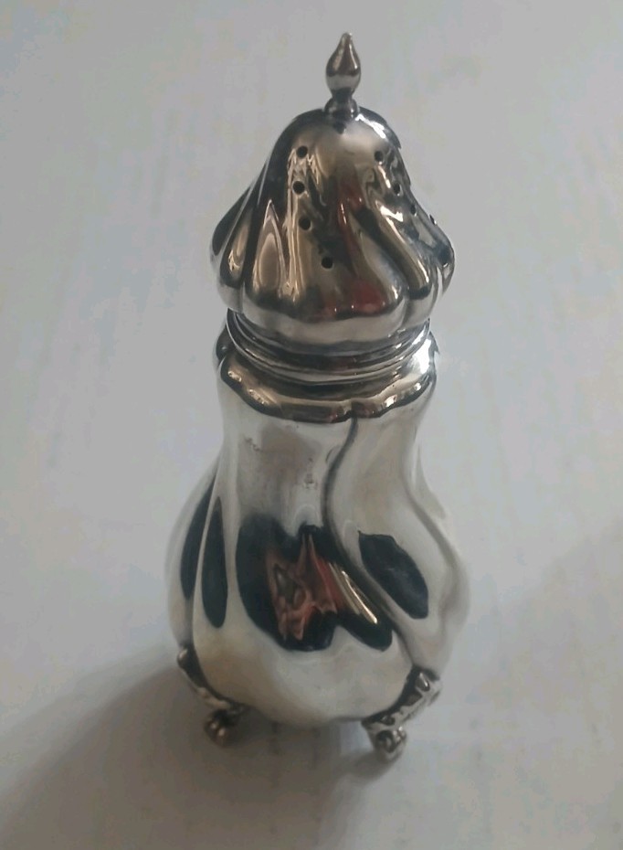 Vintage German 830 Silver Pair of Shakers Signed Deyhle Gebruder