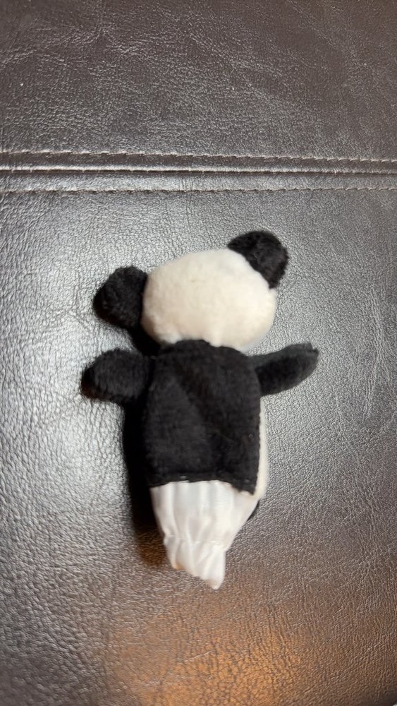 Vintage Panda Finger Puppet