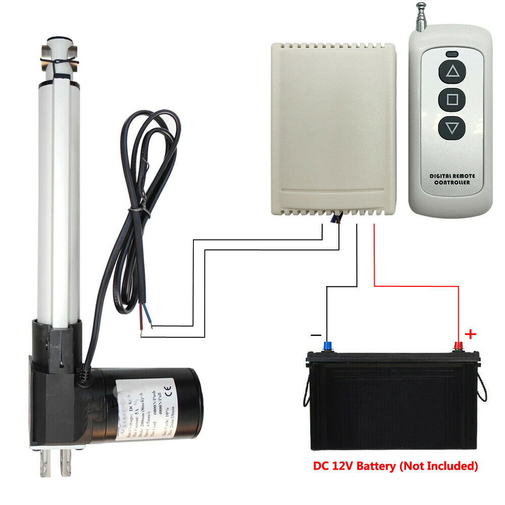 6000N 1320lbs 12V Heavy Duty Linear Actuator 2" - 40inch 1000MM Stroke Electric