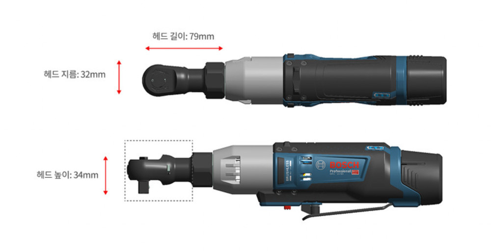 Bosch GRC10.8V-60 3/8 Rechargeable Wireless Compact Ratchet Bare Tool / EXPRESS