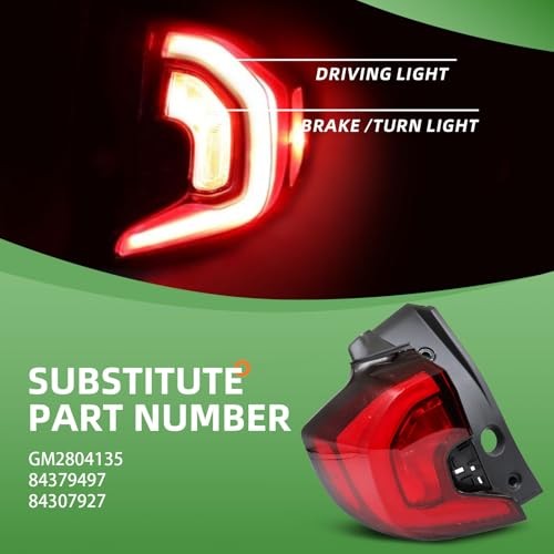 Driver Tail Light Assembly Compatible with 2018 2019 2020 2021 Terrain Left