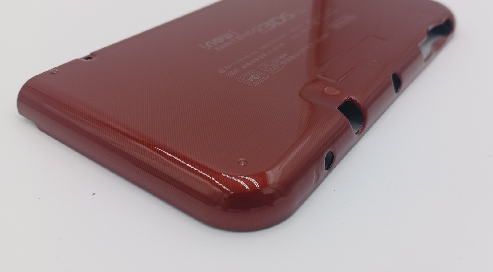 New Nintendo 3ds Xl LL Red Replacement Shells Front/Rear + Rubbers+Screws+Label