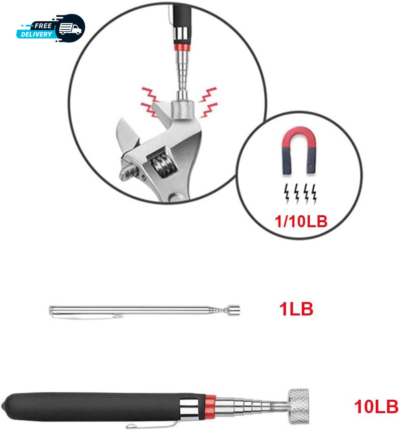 4 Pack Telescoping Magnet Pick-Up Tool Set - Retrieving Pickup Tools Extra Long