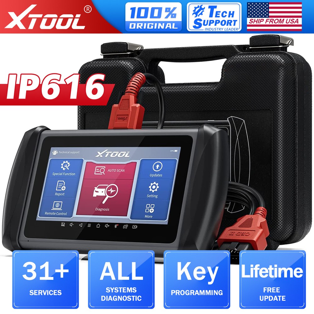 XTOOL Scanner IP616 OBD2 Auto Full Diagnostic K!ey Programmer Coding Tool CANFD