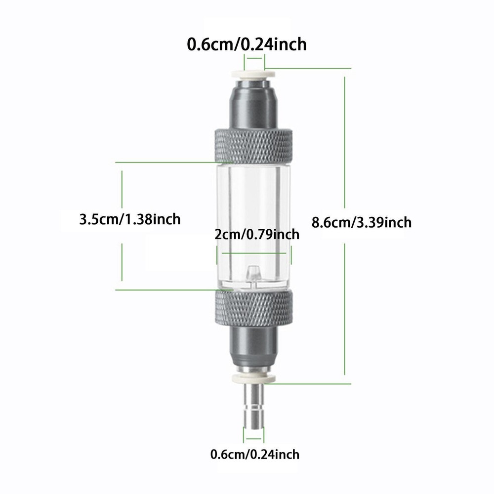 Aquarium CO2 Bubble Counter with Check Valves CO2 Diffuser for CO2 Generator