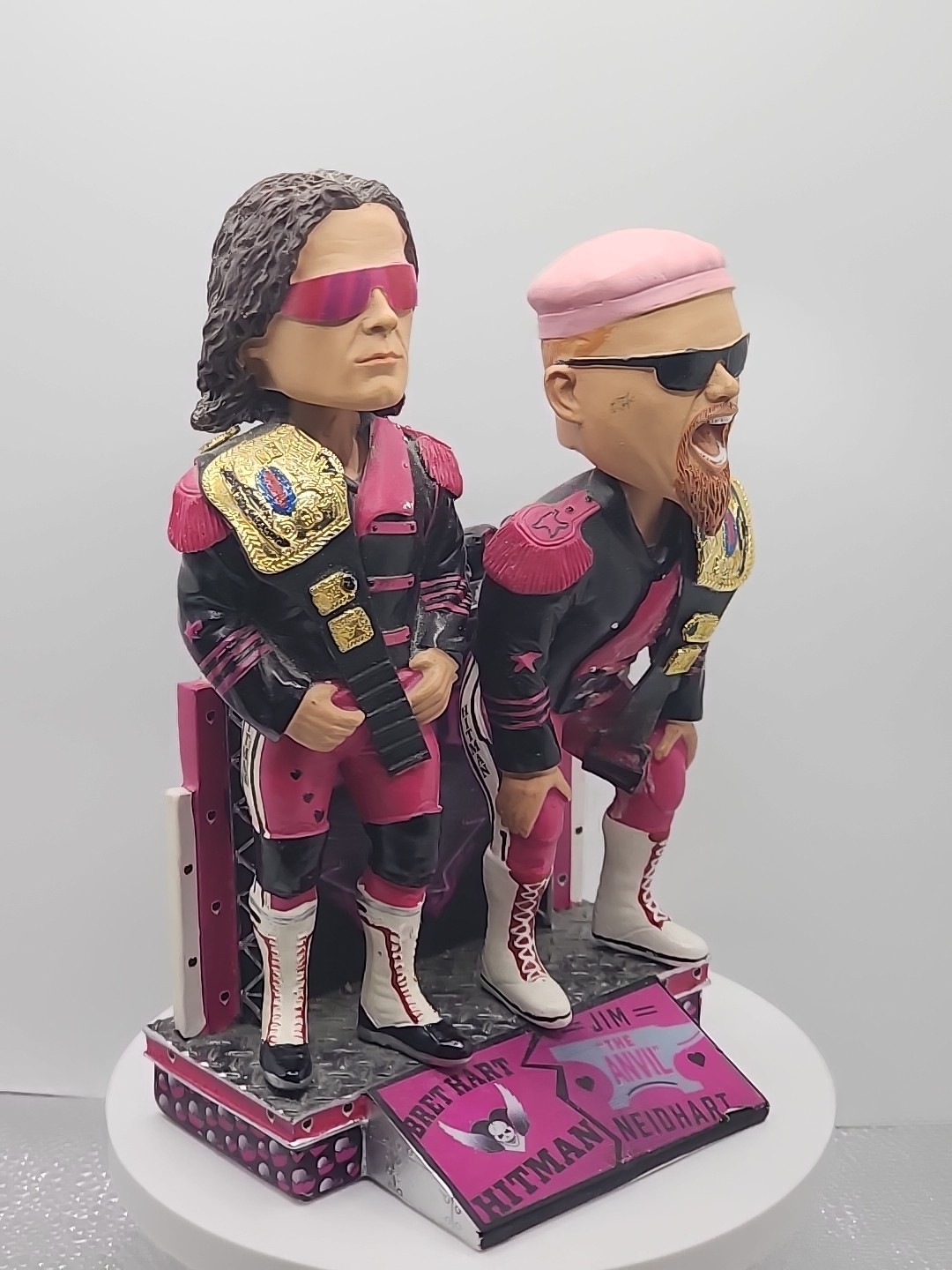 Hart Foundation Bret + Jim Neidhart Bobblehead WWE WWF WCE AEW Wrestling FOCO