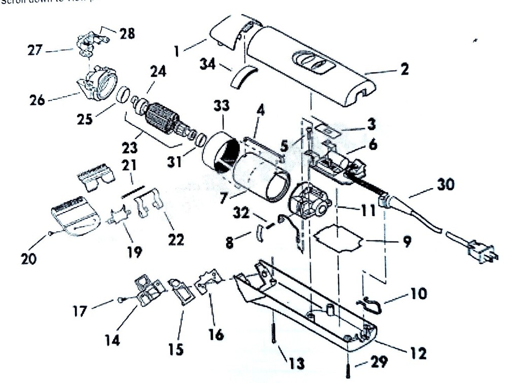 Parts for Andis EXCEL 2 speed