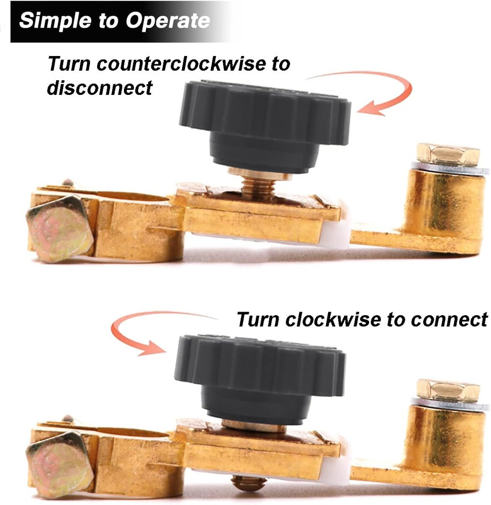 Top Post Battery Disconnect Switch - Quick Disconnect Battery Cut off Switch