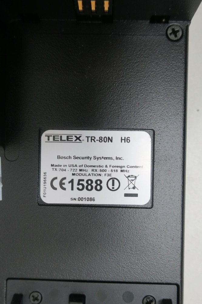 Telex TR-80N Wireless Intercom Uhf Beltpack