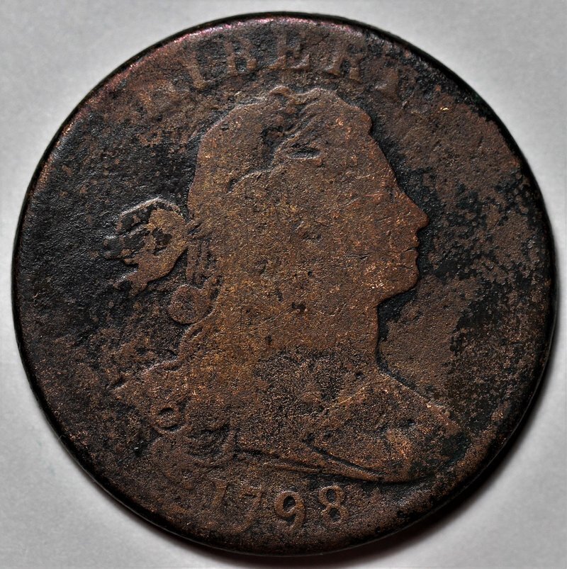 1798 Draped Bust Large Cent - US 1c Copper Coin