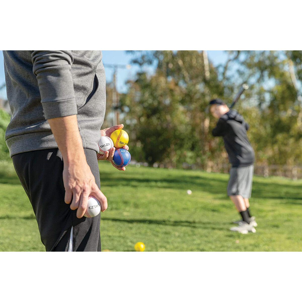 SKLZ Foam Training Baseballs 6-Pack - White/Yellow/Blue