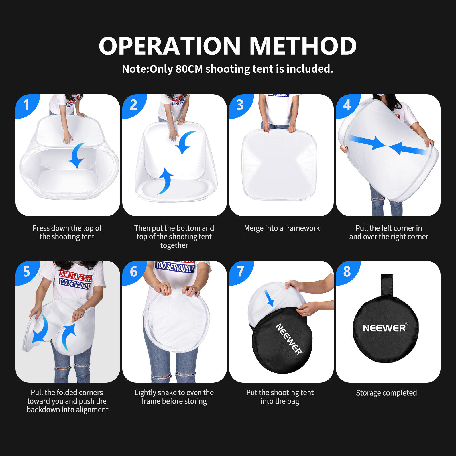 Neewer 24x24 inch Photo Studio Shooting Tent Diffusion Soft Box Softbox Kit