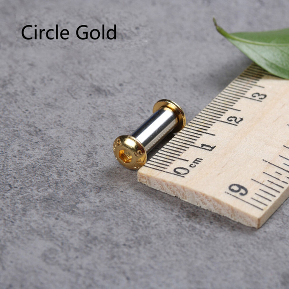 10pcs Stainless Steel Brass Knife Handle Pins Fasteners Rivets Screw Bolts DIY