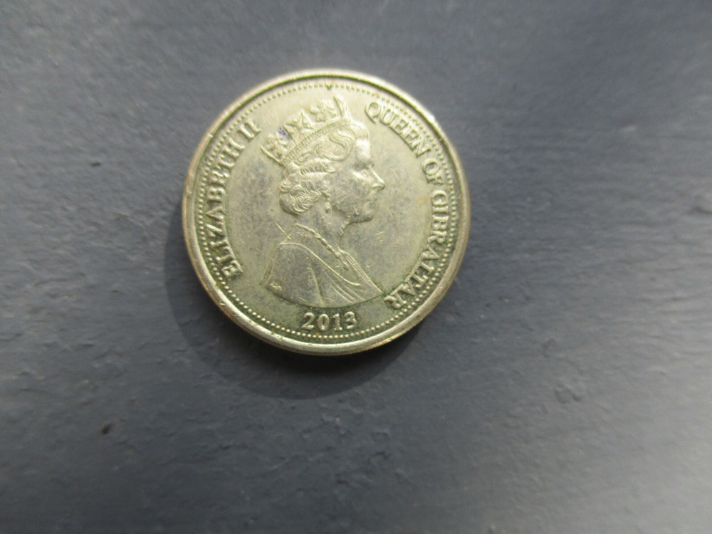 1 pound 2013 gibraltar very rare authentic