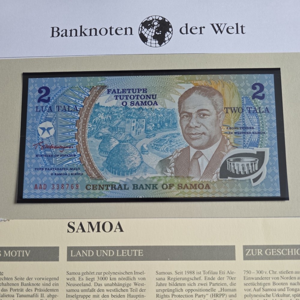 2 Tala UNC Excellent Condition BANKNOTE der Welt Samoa