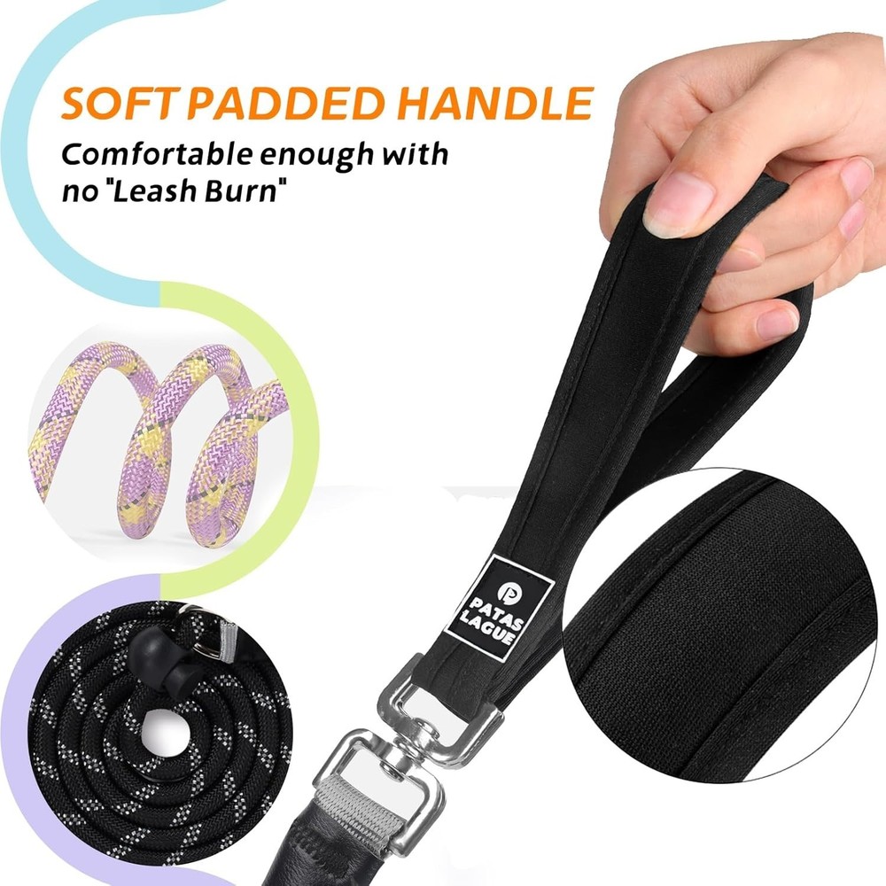 5 FT Reflective Slip Lead Dog Leash - Heavy Duty, Easy Training Solution