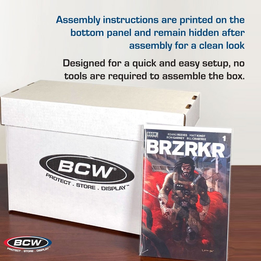 10 Short Comic Books Storage Boxes Holds 150-175 Stackable Durable Archive BCW