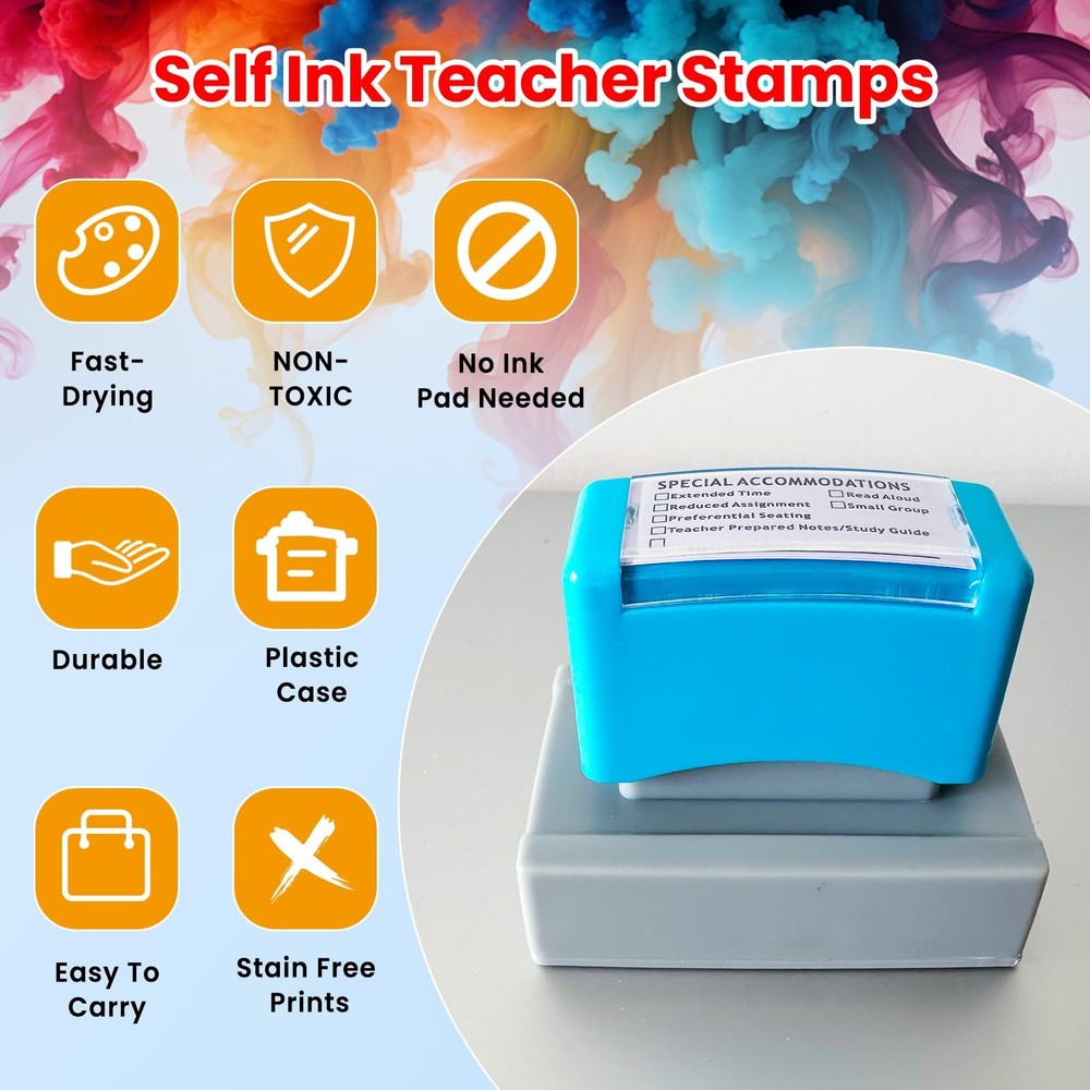 Special Accommodations Stamp for Teachers SPED Modifications Rubber Stamp Bac...