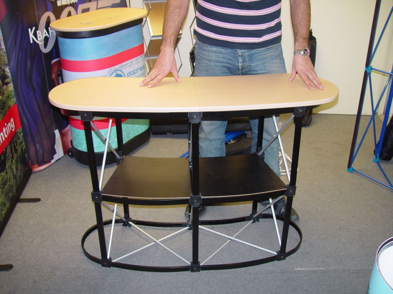 Trade Show Promo Portable Counter Sampling Table Display Kiosk + CUSTOM PRINT