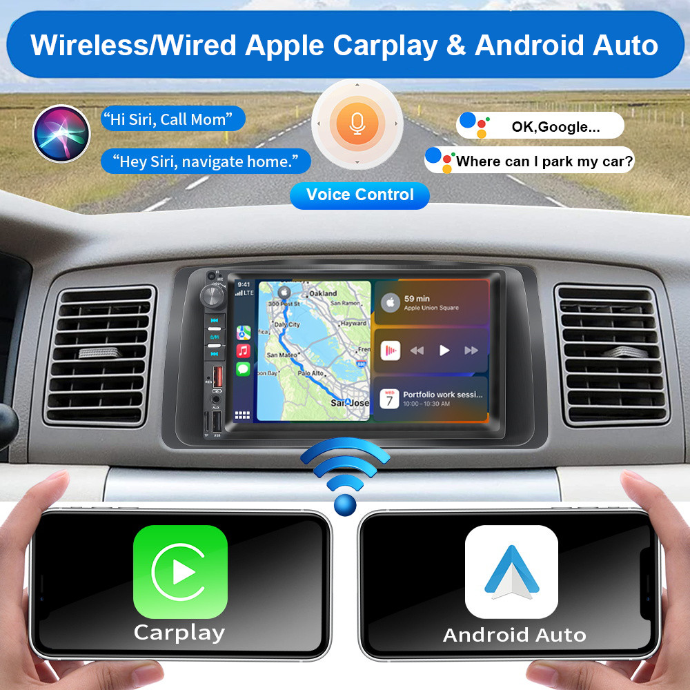 7" Apple Carplay For Toyota Corolla 2003-2008 Android Auto Car Stereo Radio GPS