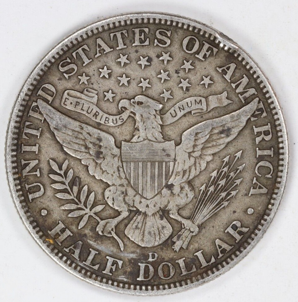 1915-D Barber Half Dollar 50c Nice Date